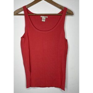 Evie. Women Size L Ribbed Tank Top Dressy Women's Sleeveless Shirt